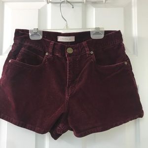 Les rolles de joie burgundy corduroy shorts
